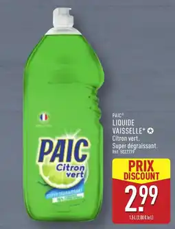 ALDI PAIC LIQUIDE VAISSELLE offre
