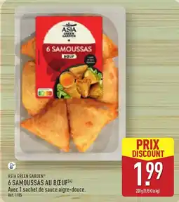 ALDI ASIA GREEN GARDEN 6 SAMOUSSAS AU BŒUF offre