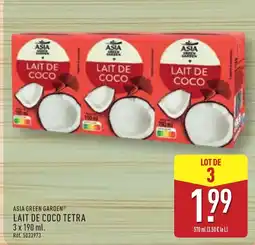ALDI ASIA GREEN GARDEN LAIT DE COCO offre