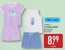 ALDI PEANUTS PYJAMA SHORT offre