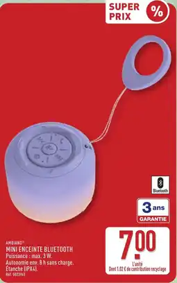 ALDI AMBIAINO MINI ENCEINTE BLUETOOTH offre