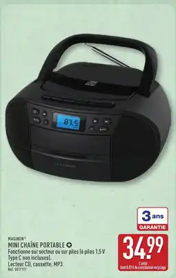 ALDI MAGINON MINI CHAÎNE PORTABLE offre
