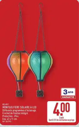 ALDI BELAVI MONTGOLFIERE SOLAIRE À LED offre