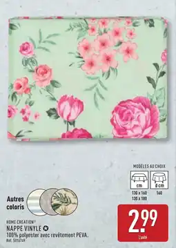 ALDI HOME CREATION NAPPE VINYLE offre