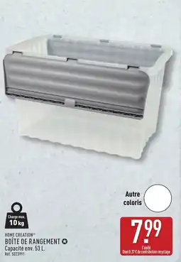 ALDI HOME CREATION BOÎTE DE RANGEMENT offre