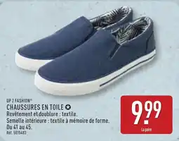 ALDI UP 2 FASHION CHAUSSURES EN TOILE offre