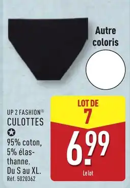 ALDI UP FASHION CULOTTES offre
