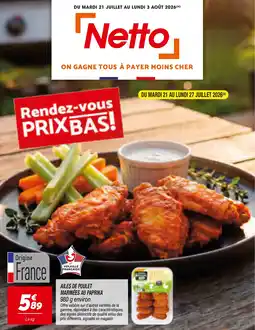 Netto Ailes de poulet marinées au paprika offre