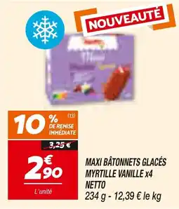 Netto MAXI BÂTONNETS GLACÉS offre