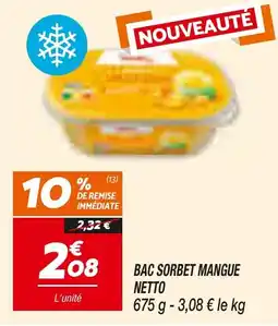 Netto BAC SORBET MANGUE offre