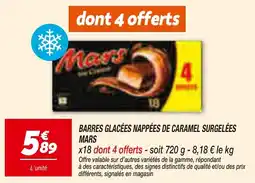 Netto Mars BARRES GLACÉES NAPPÉES DE CARAMEL SURGELÉES offre