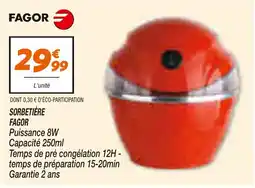 Netto FAGOR SORBETIÈRE offre
