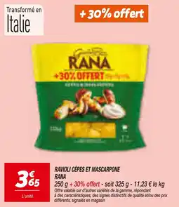 Netto RANA RAVIOLI CÈPES ET MASCARPONE offre