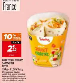 Netto Netto Wrap Poulet Crudités offre