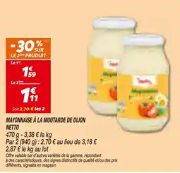 Netto NETTO MAYONNAISE À LA MOUTARDE DE DIJON offre