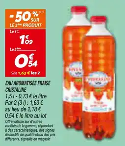Netto Eau aromatisée fraise Cristaline offre