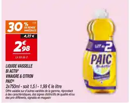 Netto PAIC LIQUIDE VAISSELLE BI ACTIV' offre