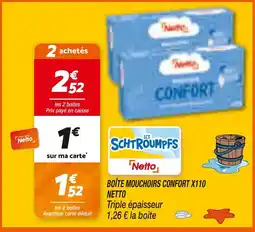 Netto SCHTROUMPFS BOÎTE MOUCHOIRS CONFORT offre