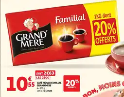 Auchan Grand Mère Café moulu familial offre