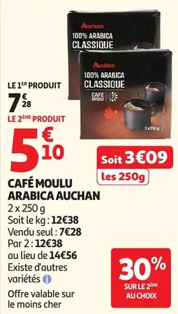 Auchan CAFE MOULU AUCHAN offre