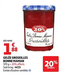 Auchan BONNE MAMAN GELÉE GROSEILLES offre