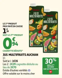 Auchan Auchan Jus Multifruits offre