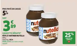 Auchan Nutella Pâte à tartiner offre