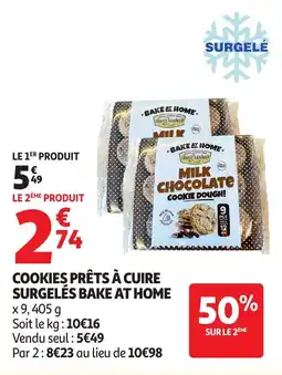 Auchan Bake at Home Cookies prêts à cuire offre