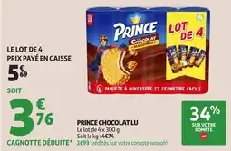 Auchan PRINCE CHOCOLAT LU offre