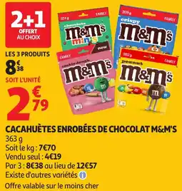 Auchan M&M'S CACAHUÈTES ENROBÉES DE CHOCOLAT offre