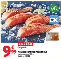 Auchan Mr.Goodfish 4 PAVÉS DE SAUMON ATLANTIQUE offre