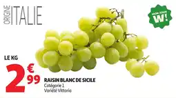 Auchan RAISIN BLANC DE SICILE offre