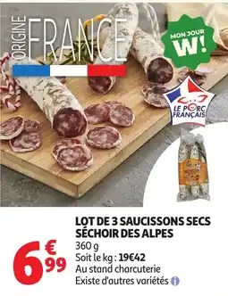 Auchan Saucisson Secs Séchoir des Alpes offre