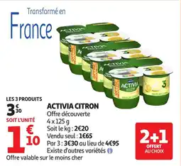 Auchan ACTIVIA CITRON offre