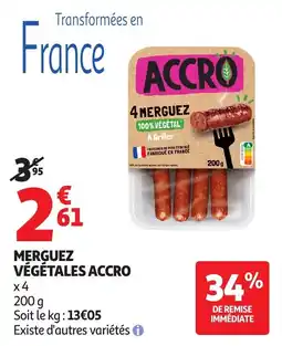 Auchan ACCRO Merguez végétales offre
