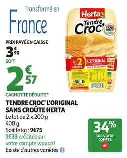 Auchan Herta Tendre Croc' offre