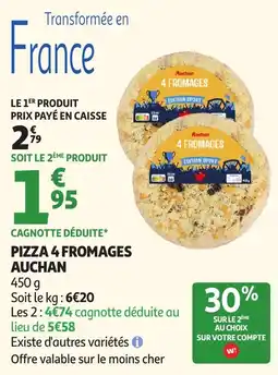 Auchan Pizza 4 Fromages Auchan offre