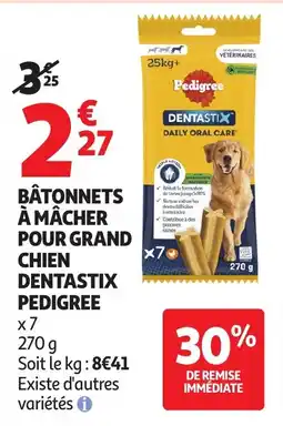 Auchan Pedigree Bâtonnets à mâcher offre