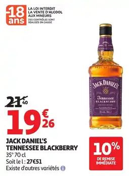 Auchan JACK DANIEL'S TENNESSEE BLACKBERRY offre