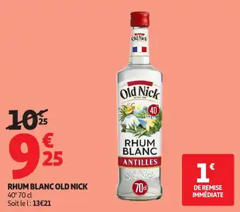 Auchan Old Nick RHUM BLANC offre