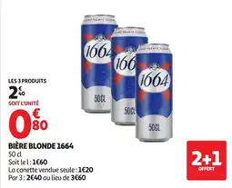 Auchan 1664 Bière blonde offre