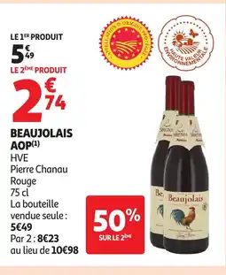 Auchan Pierre Chanau Beaujolais aop offre