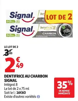 Auchan Signal Dentifrice au charbon offre