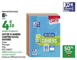 Auchan Oxford CAHIERS offre