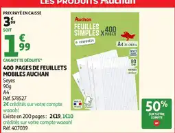 Auchan Seyyes Feuilles simples offre