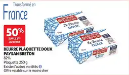 Auchan Paysan Breton Beurre plaquette doux offre