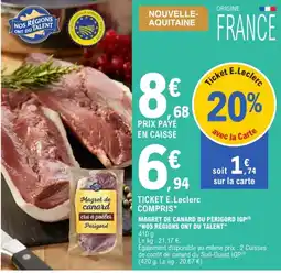 E.Leclerc Magret de canard du Périgord IGP offre
