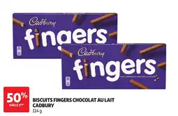 Auchan Cadbury Biscuits fingers chocolat au lait offre