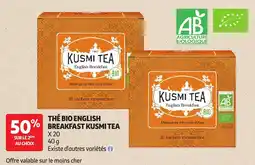 Auchan Kusmi Tea Thé bio english breakfast offre