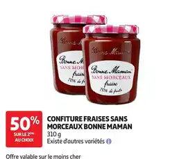 Auchan Bonne Maman Confiture fraises sans morceaux offre